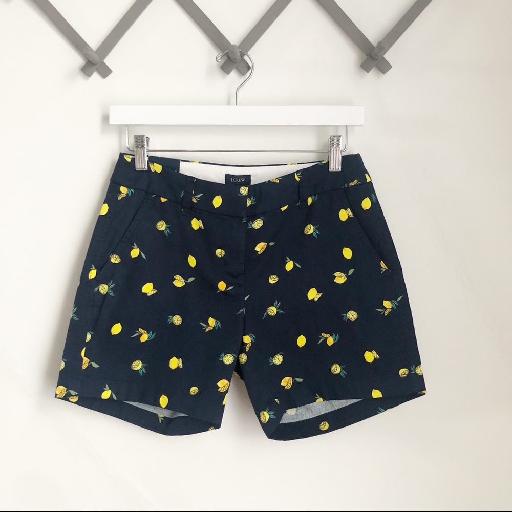 J Crew Factory 5” Shorts in Lemon Print